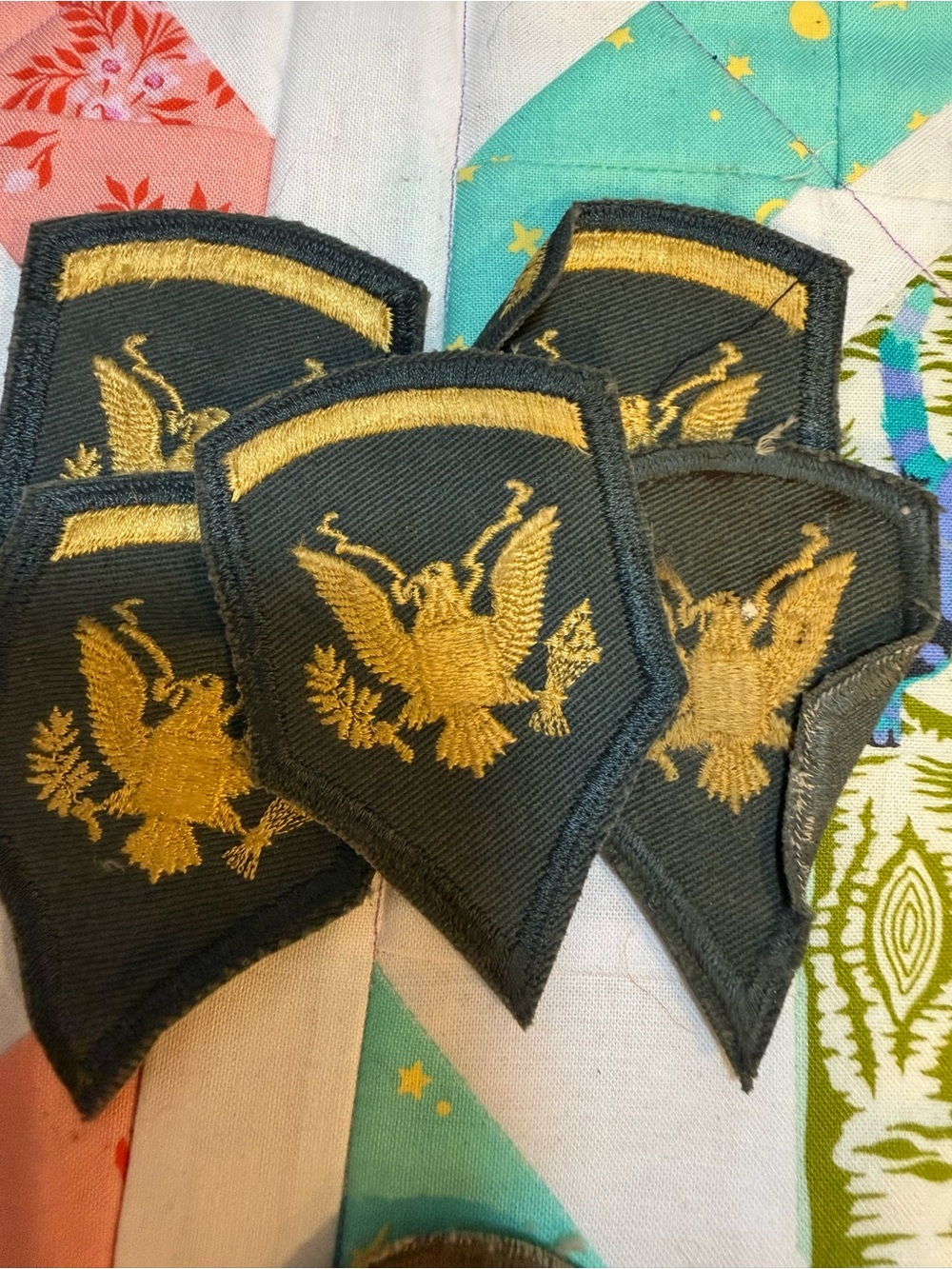 Gold Eagle Shield Embroidered Patch army specialist